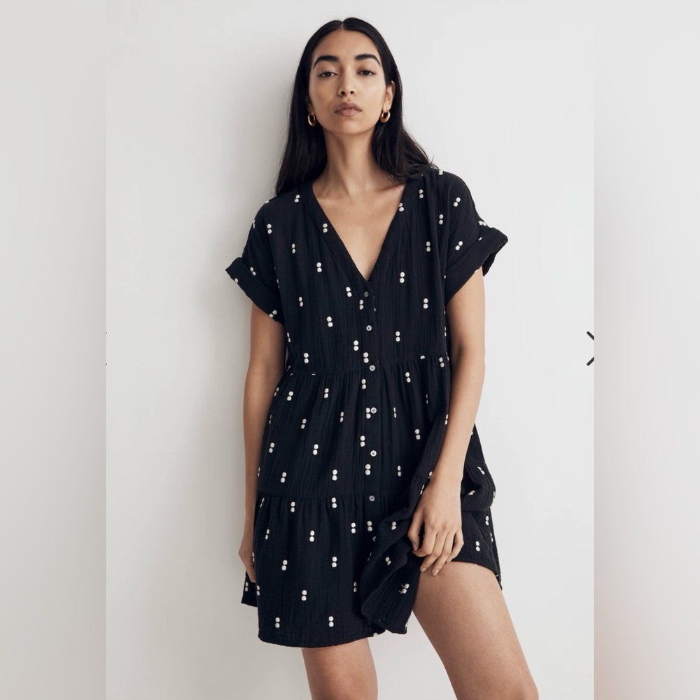 Madewell Black and White Dress